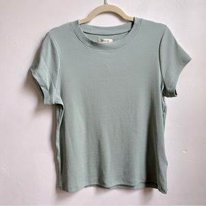 Madewell Mint Ribbed Stretch T-Shirt NWT